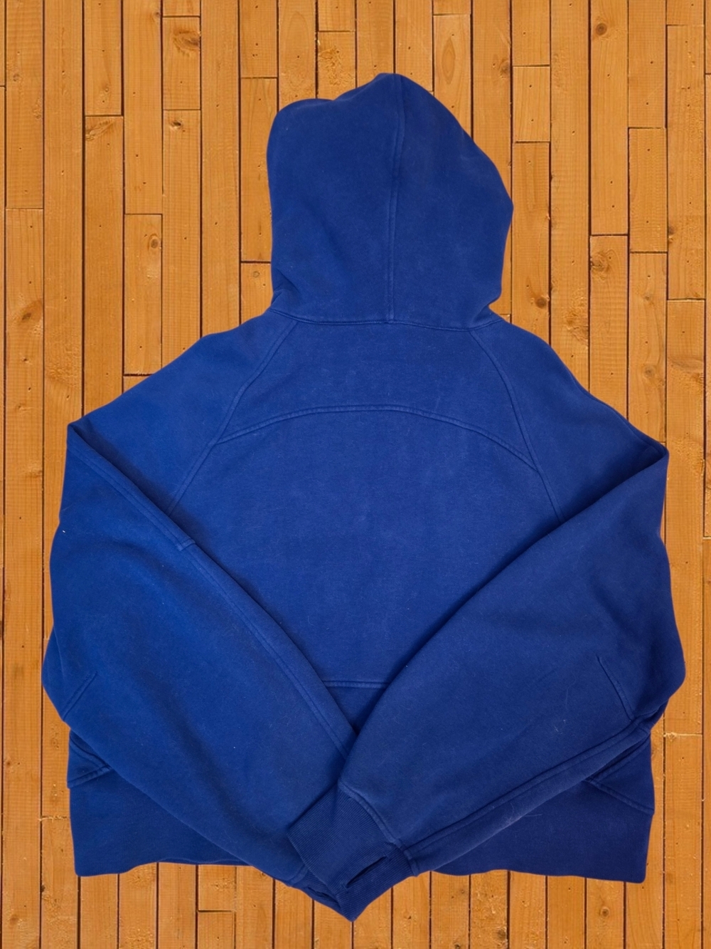 Lululemon Scuba Full Zip Hoodie Blue Oversized Thumbhole Heavyweight Sweatshirt - Picture 4 of 13